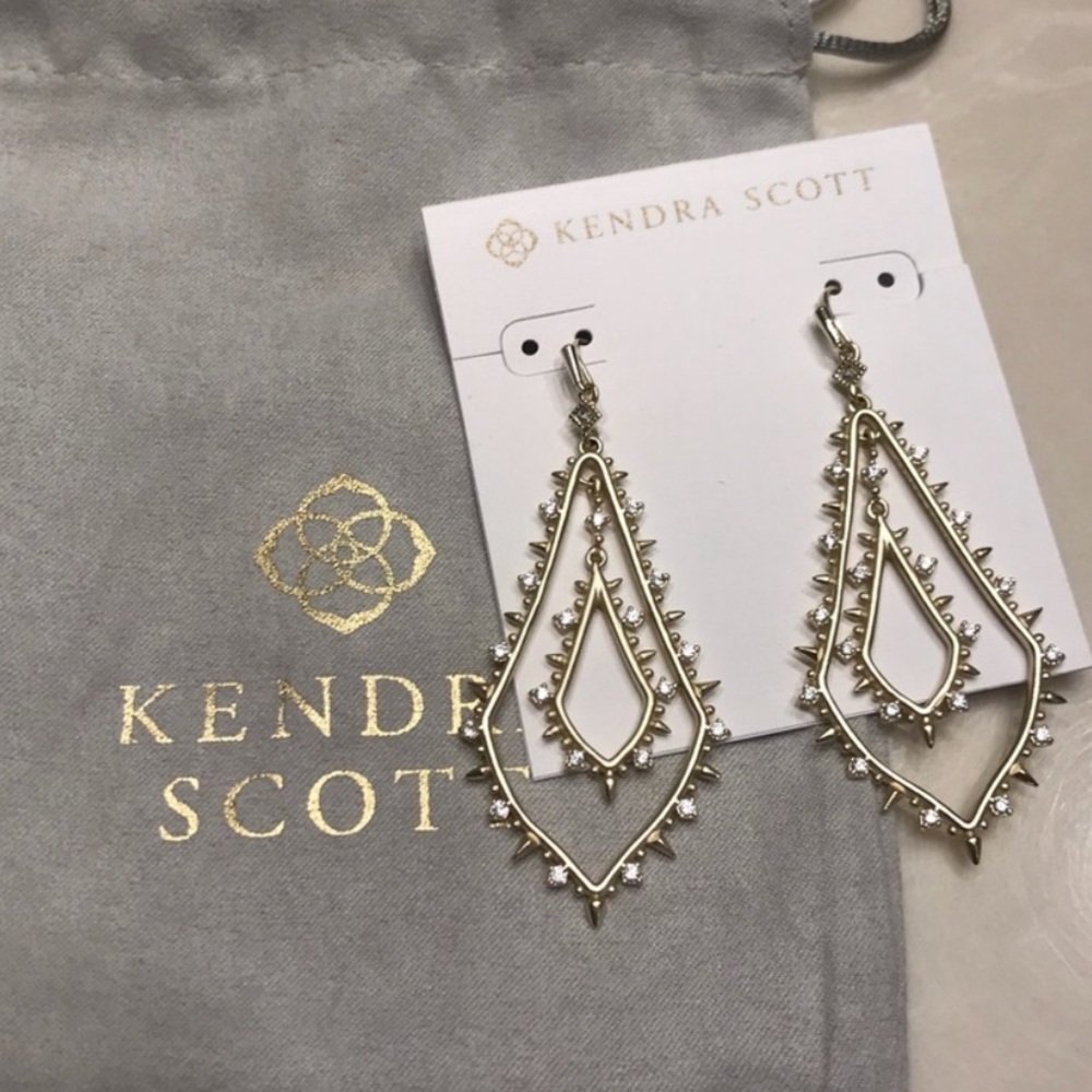 Kendra Scott Alice Drop Earrings In Gold *New*